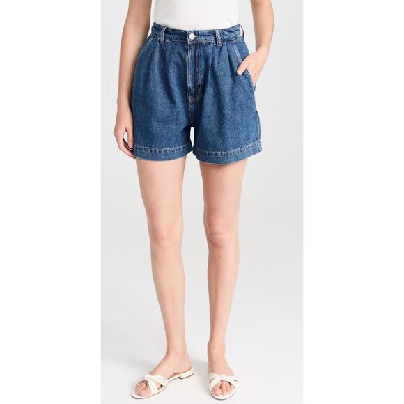 Reformation Jeans Francis High Rise Pleated Shorts Size 27 - Picture 1 of 10